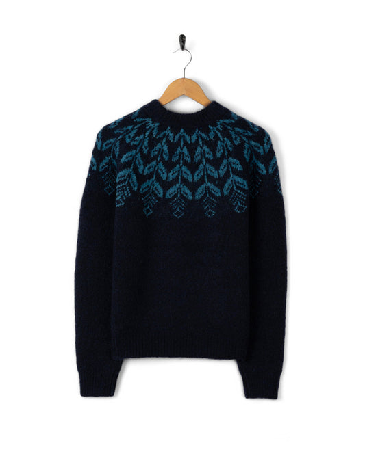 Fairisle - Crew Knit - DRESS BLUE