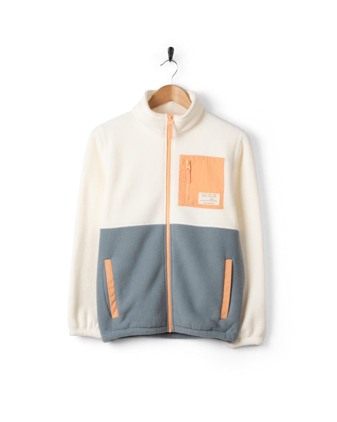 Denya Womens Zip Fleece in Cream