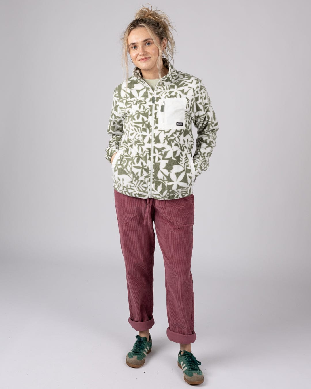 Balance Womens Zip Fleece in Light Green