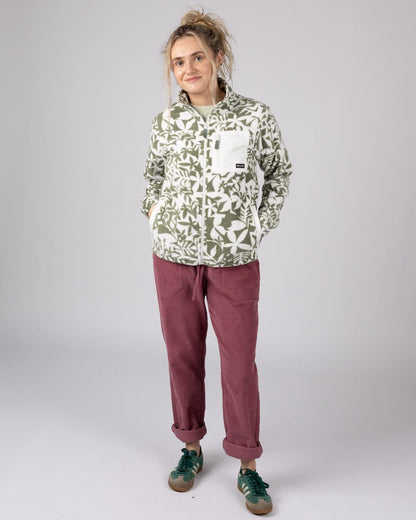 Balance Womens Zip Fleece in Light Green