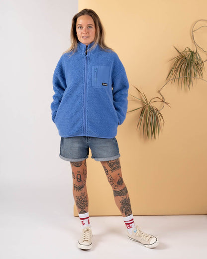 Carrie - Womens Recycled Fleece - Blue