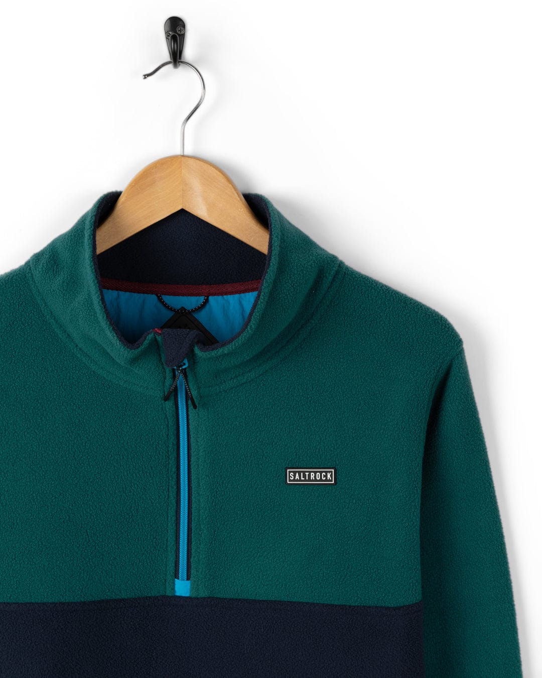 Theo Block - Mens Fleece - 1/4 Neck - Green/Blue