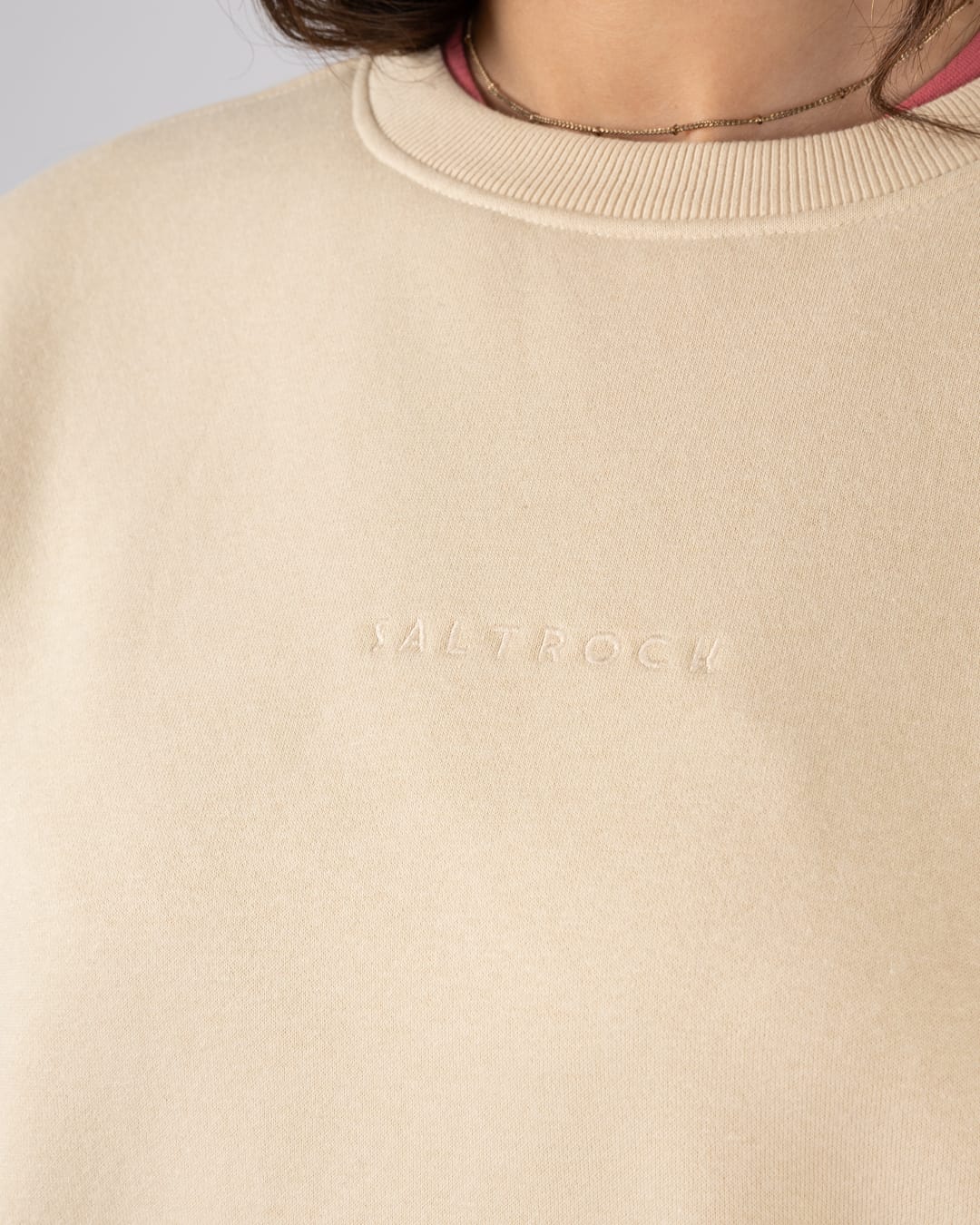 Perfect Set Womens Oversized Sweatshirt In Cream