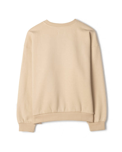Perfect Set Womens Oversized Sweatshirt In Cream