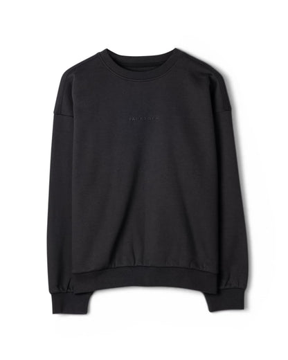 Perfect Set Womens Oversized Sweatshirt In Black