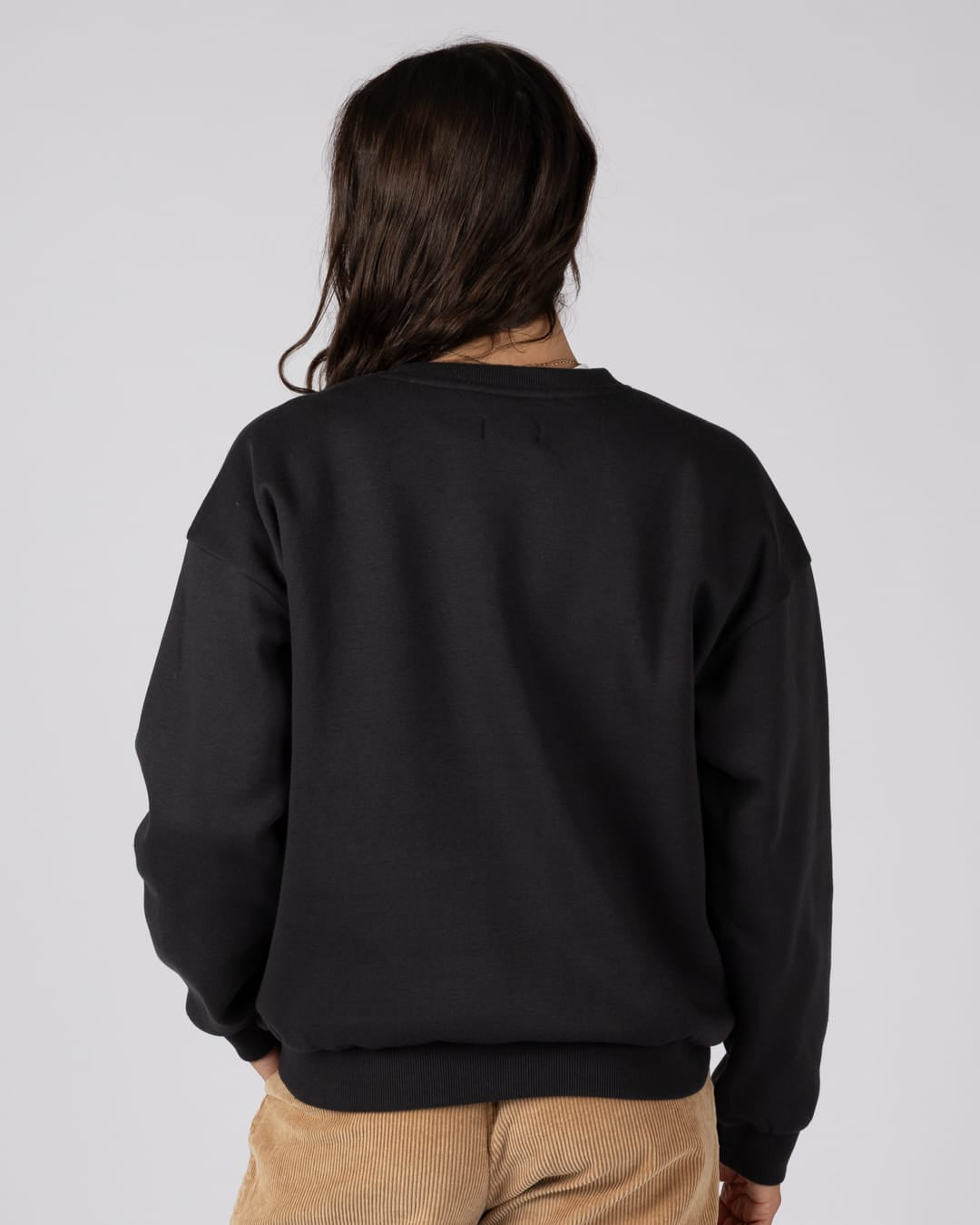 Perfect Set Womens Oversized Sweatshirt In Black