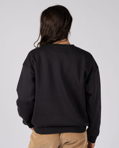 Perfect Set Womens Oversized Sweatshirt In Black