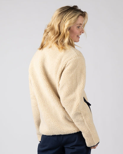 Wrenna Womens Zip Through Fleece in Cream