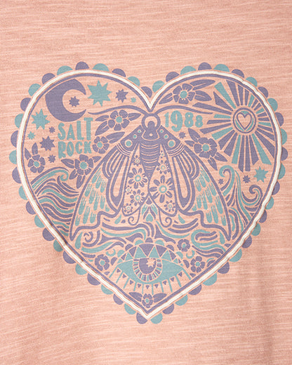 Magic Moth - Kids Short Sleeve T-Shirt - Light Pink