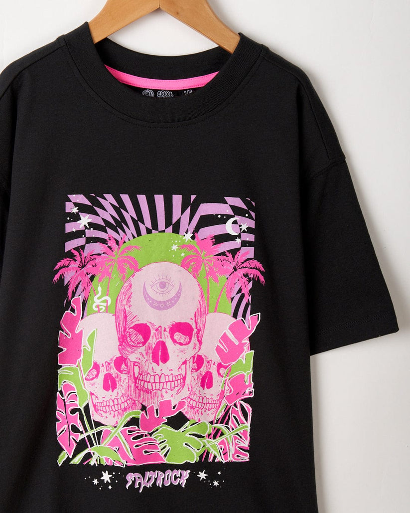 Mystic Skulls - Kids Short Sleeve T-Shirt - Black
