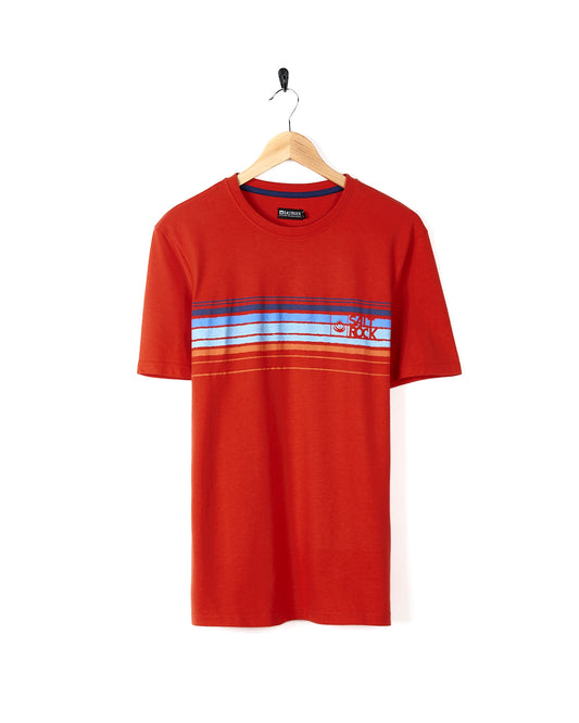 Retro Carve - Mens Short Sleeve T-Shirt - Red