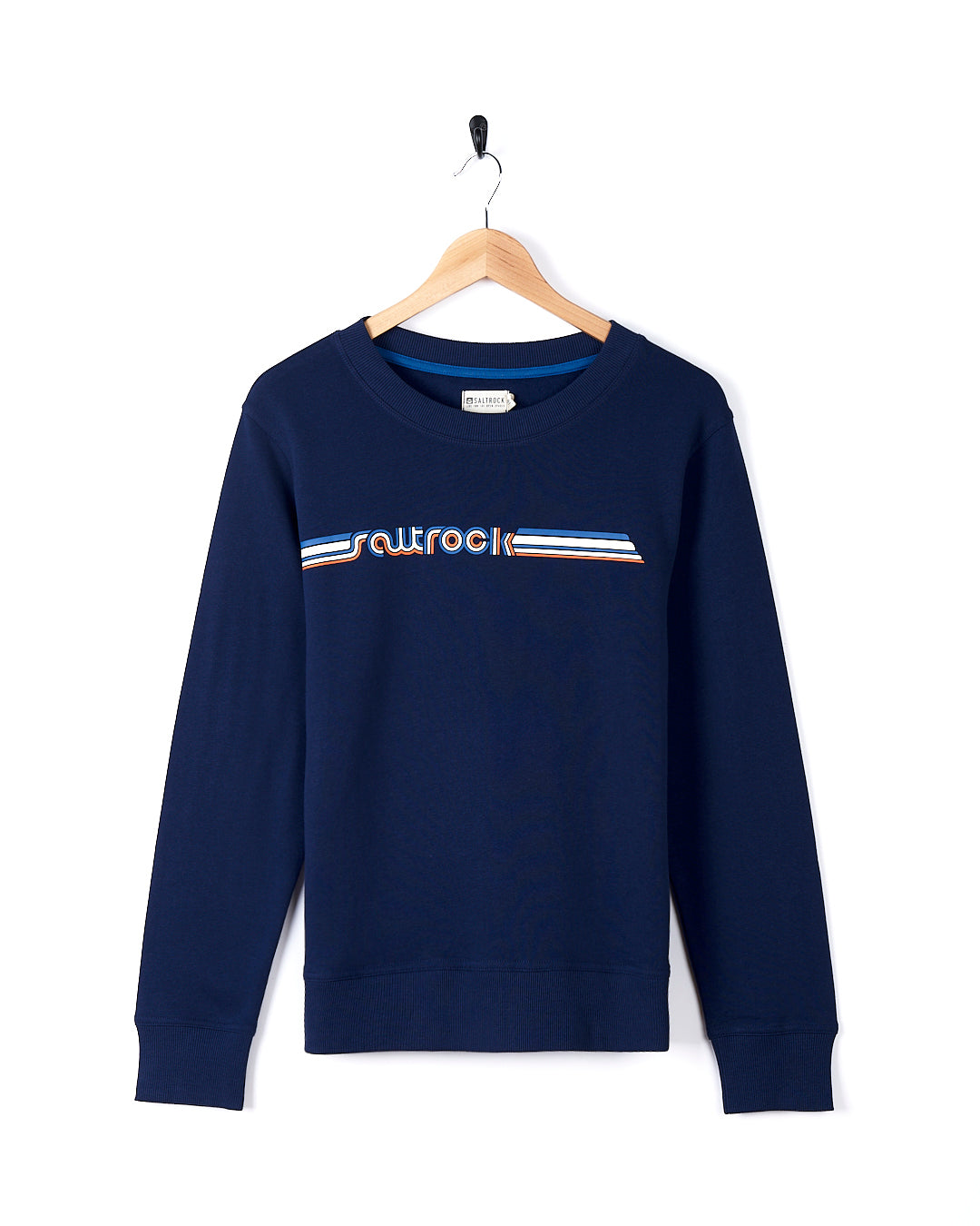 Retro Ribbon - Womens Sweat - Dark Blue