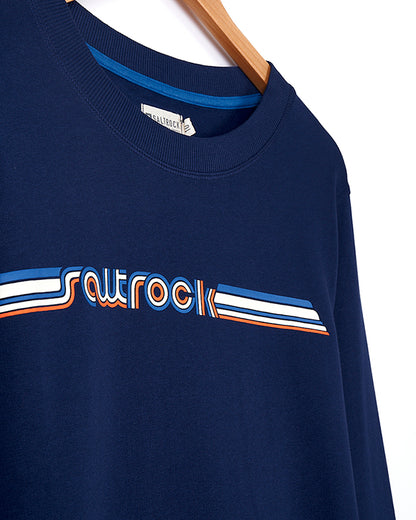 Retro Ribbon - Womens Sweat - Dark Blue