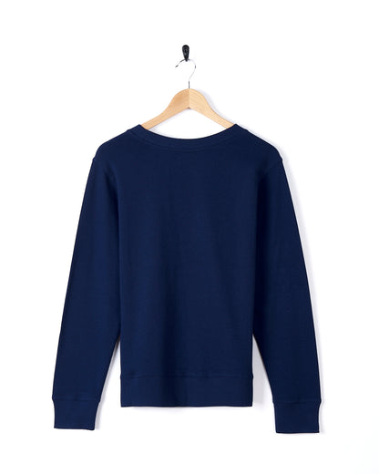 Retro Ribbon - Womens Sweat - Dark Blue