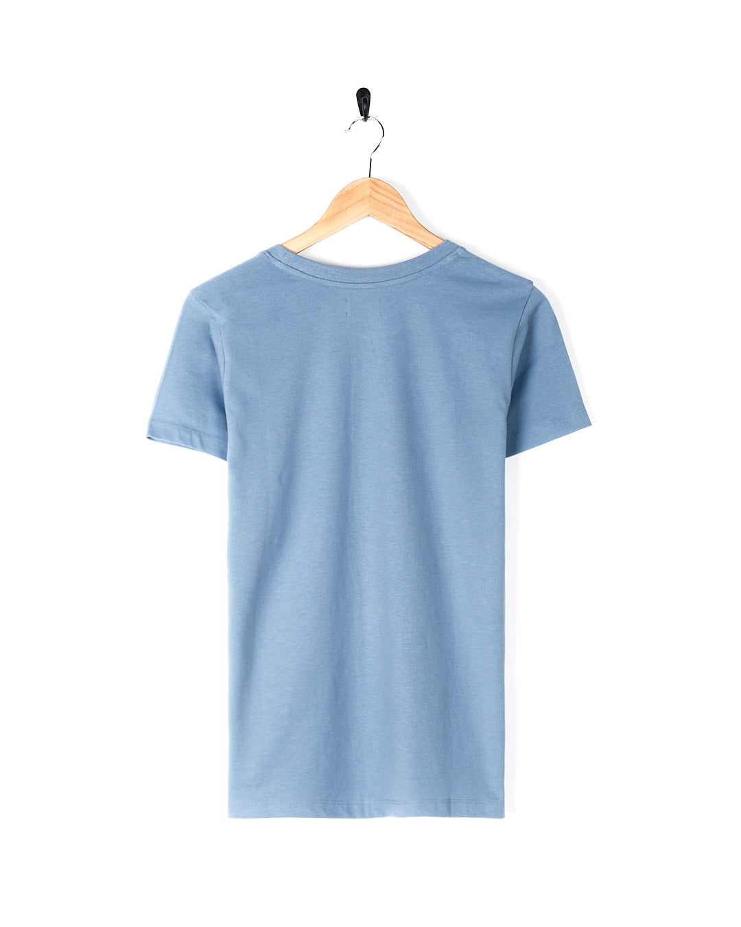 Retro Ribbon - Womens Short Sleeve T-Shirt - Light Blue