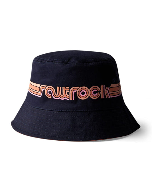 Retro Stripe Bucket Hat - Navy