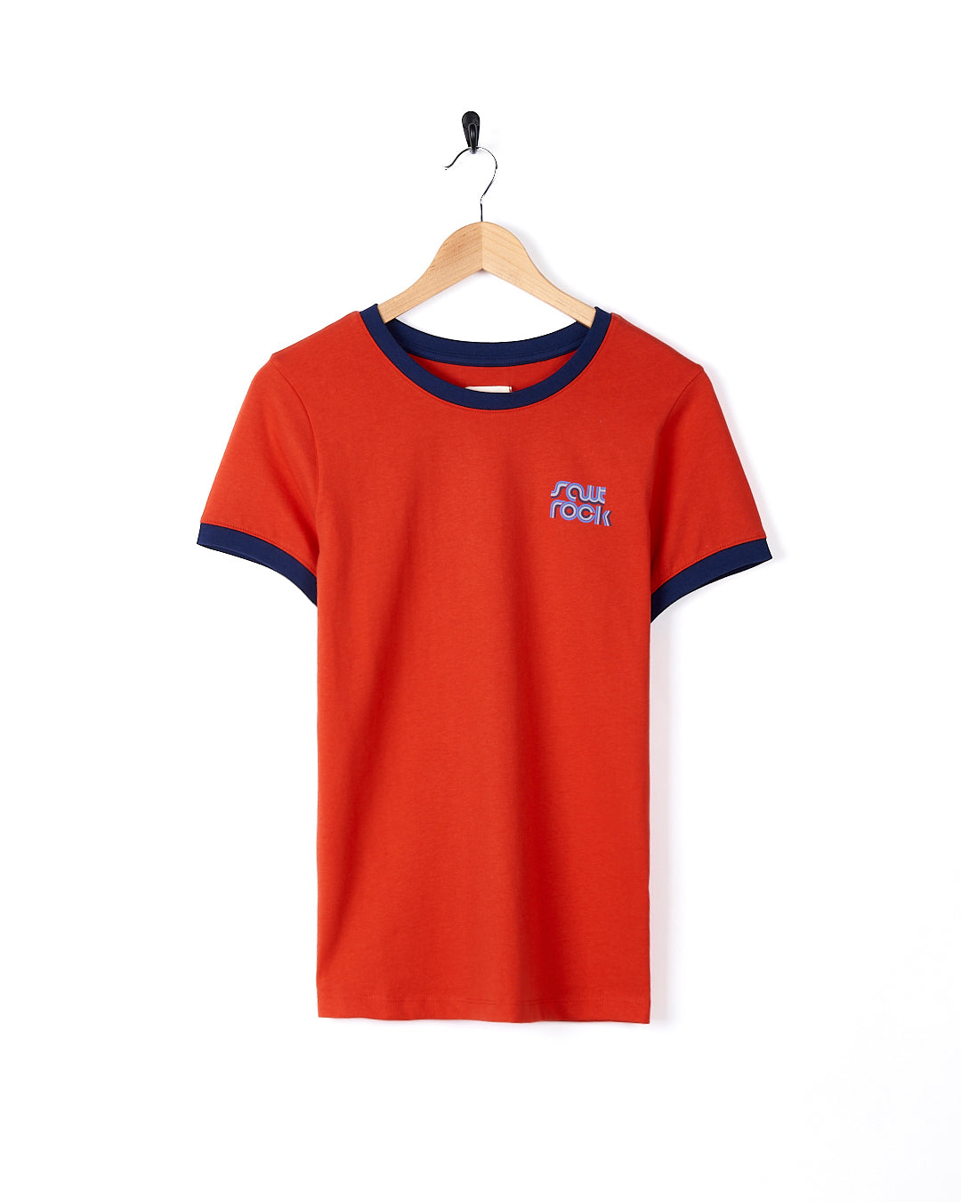 Retro Wave Mini - Womens Short Sleeve T-Shirt - Red