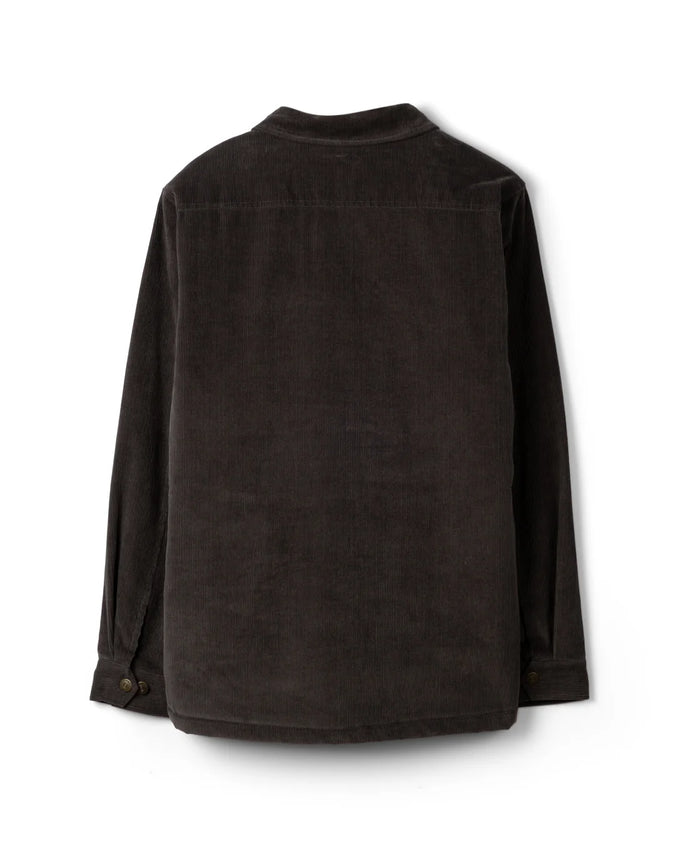 Xander Mens Corduroy Shacket In Dark Grey
