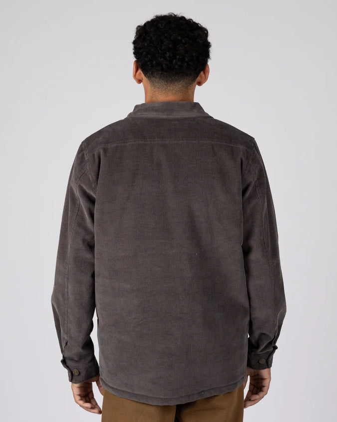Xander Mens Corduroy Shacket In Dark Grey