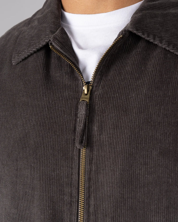 Xander Mens Corduroy Shacket In Dark Grey