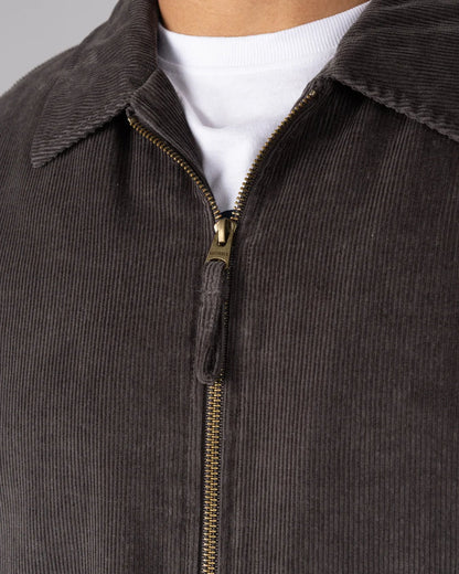 Xander Mens Corduroy Shacket In Dark Grey