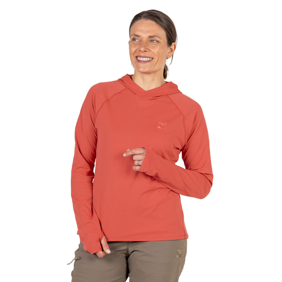High Trail W Hoody - Deep Coral
