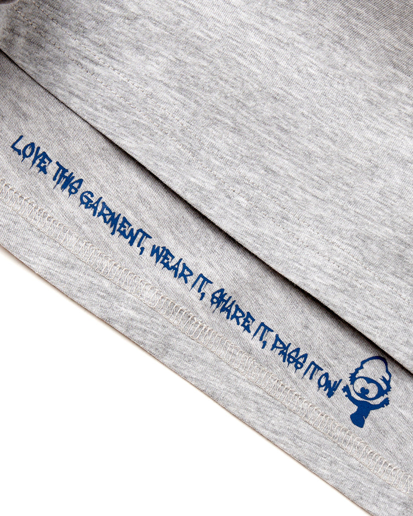 Spray Stripe - Kids Short Sleeve T-Shirt - Grey Marl