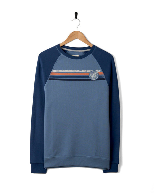 Spray Stripe - Mens Sweat - Blue