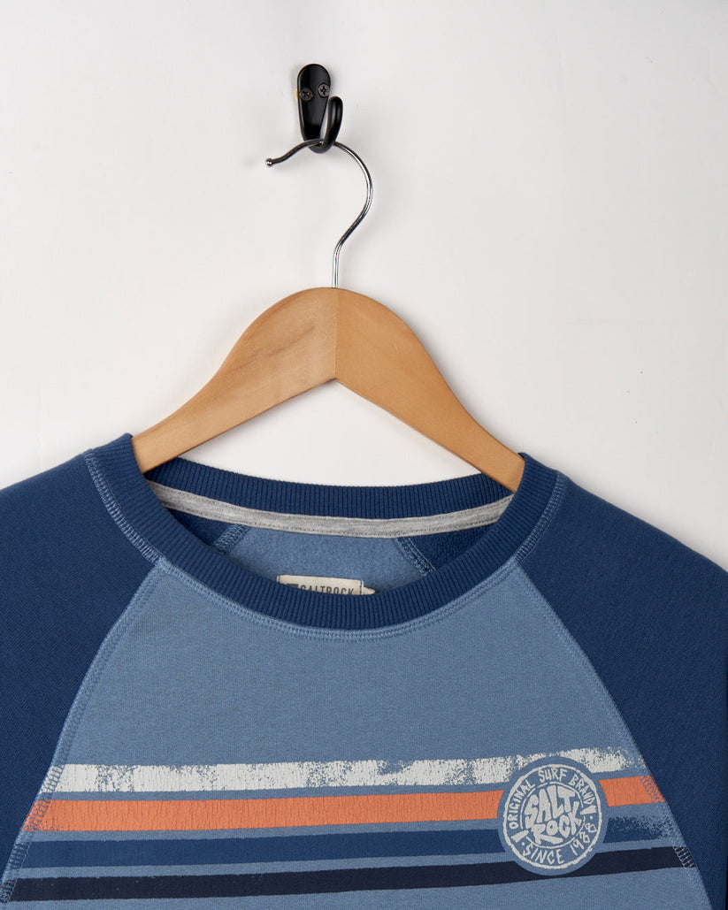 Spray Stripe - Mens Sweat - Blue