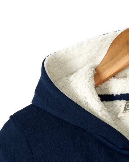 Sup Girl - Kids Borg Lined Zip Hoodie - Dark Blue