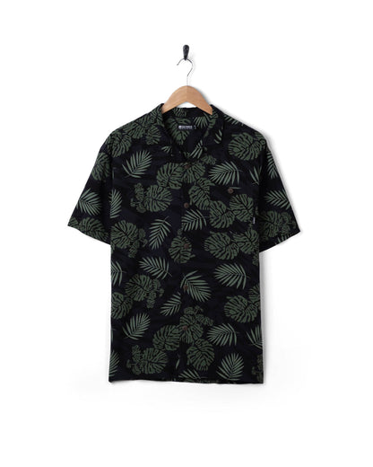 Warp Surf Resort Mens Oversized Short Sleeve Shirt in Dark Grey