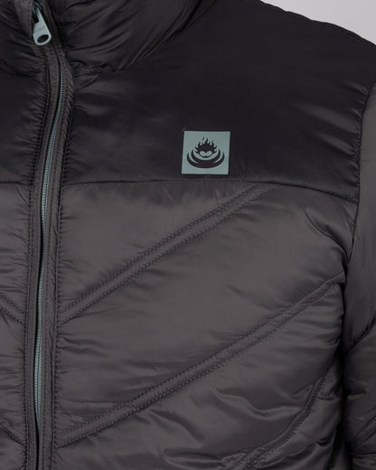 Racer Mens Water Resistant Padded Jacket in Black