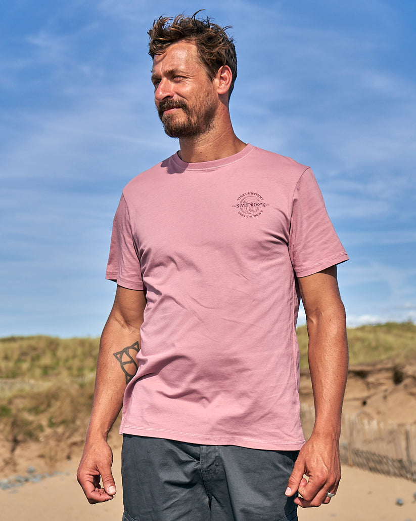 Tidal Rhythms - Mens Short Sleeve T-Shirt - Pink