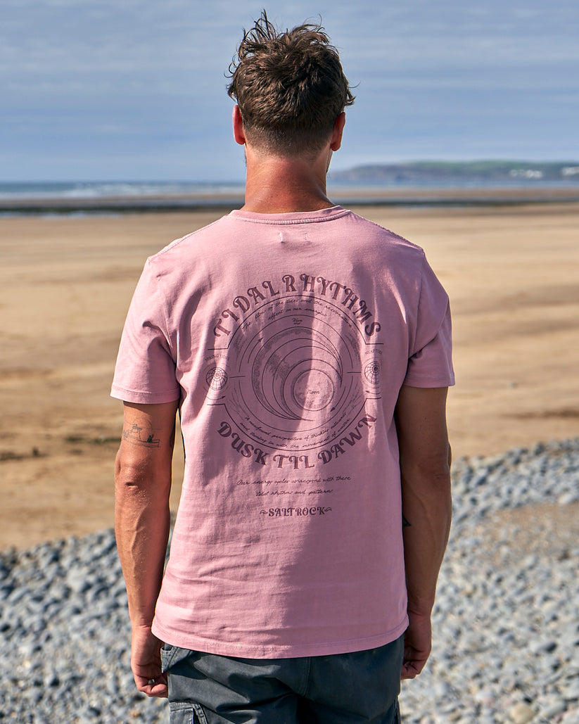 Tidal Rhythms - Mens Short Sleeve T-Shirt - Pink