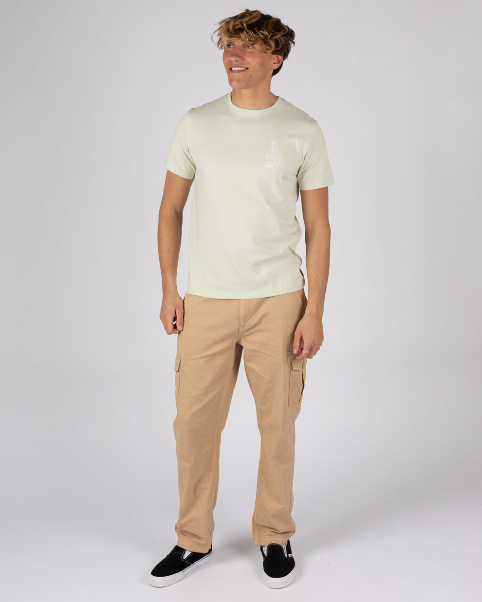 Lost Ships Mens Short Sleeve Tee in Light Green