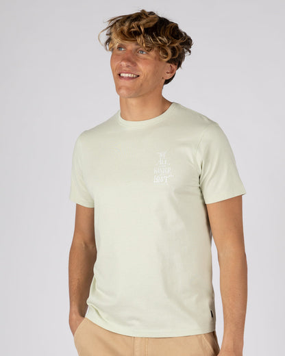 Lost Ships Mens Short Sleeve Tee in Light Green
