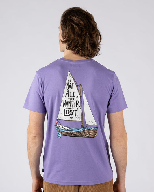 Lost Ships Mens Short Sleeve Tee in Purple