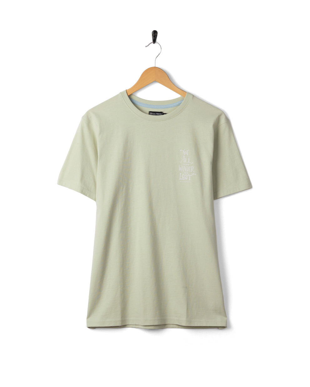 Lost Ships Mens Short Sleeve Tee in Light Green