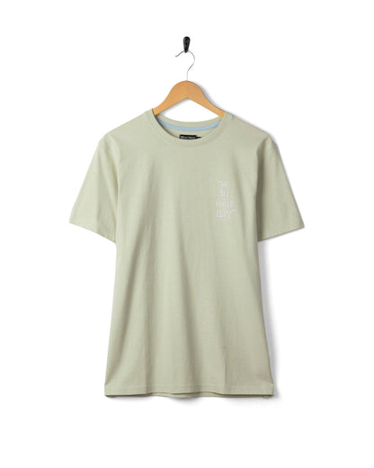 Lost Ships Mens Short Sleeve Tee in Light Green