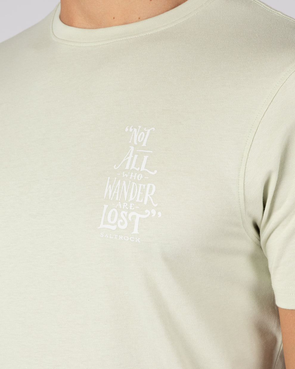 Lost Ships Mens Short Sleeve Tee in Light Green