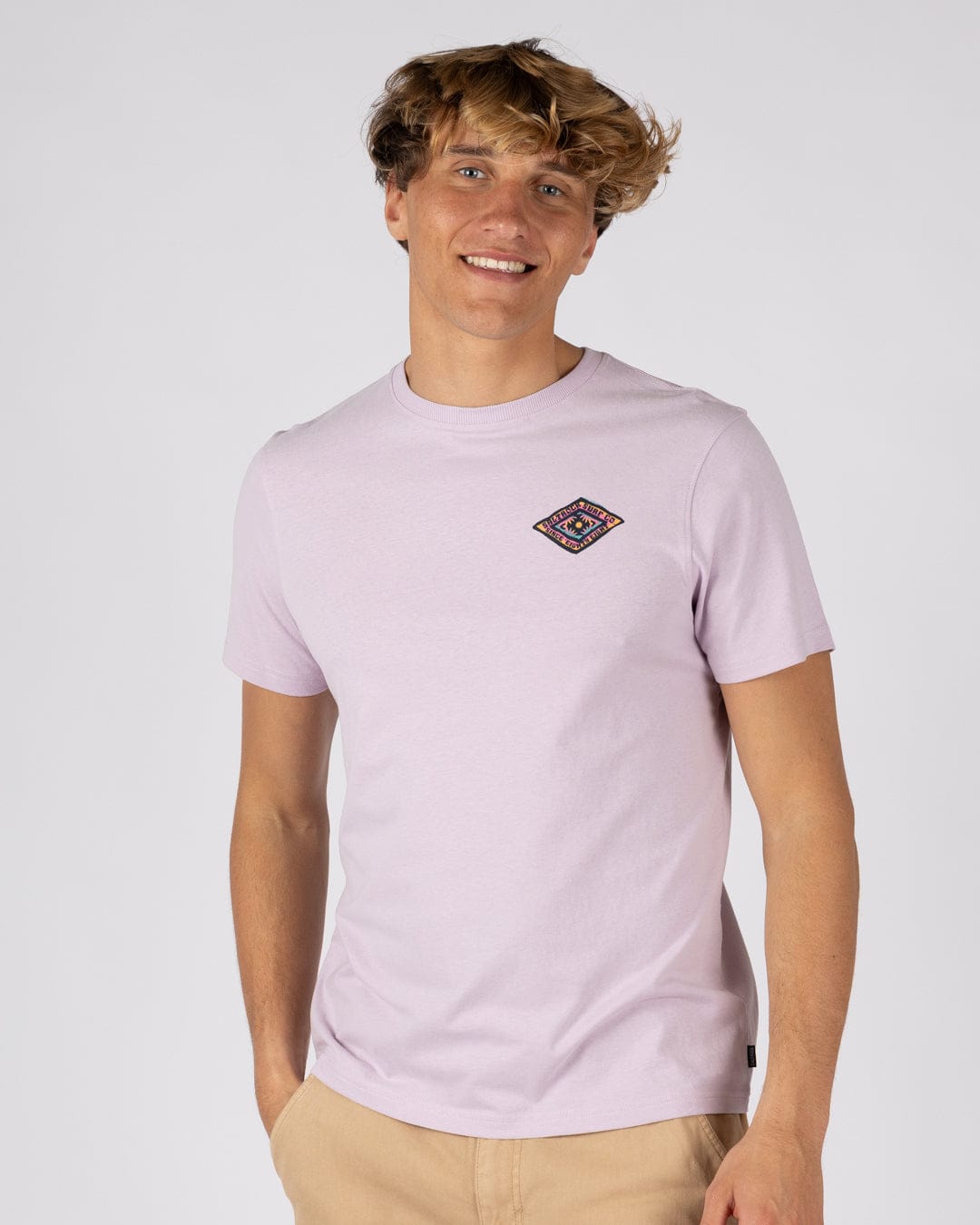 Offshore Mens Short Sleeve T-Shirt in Purple