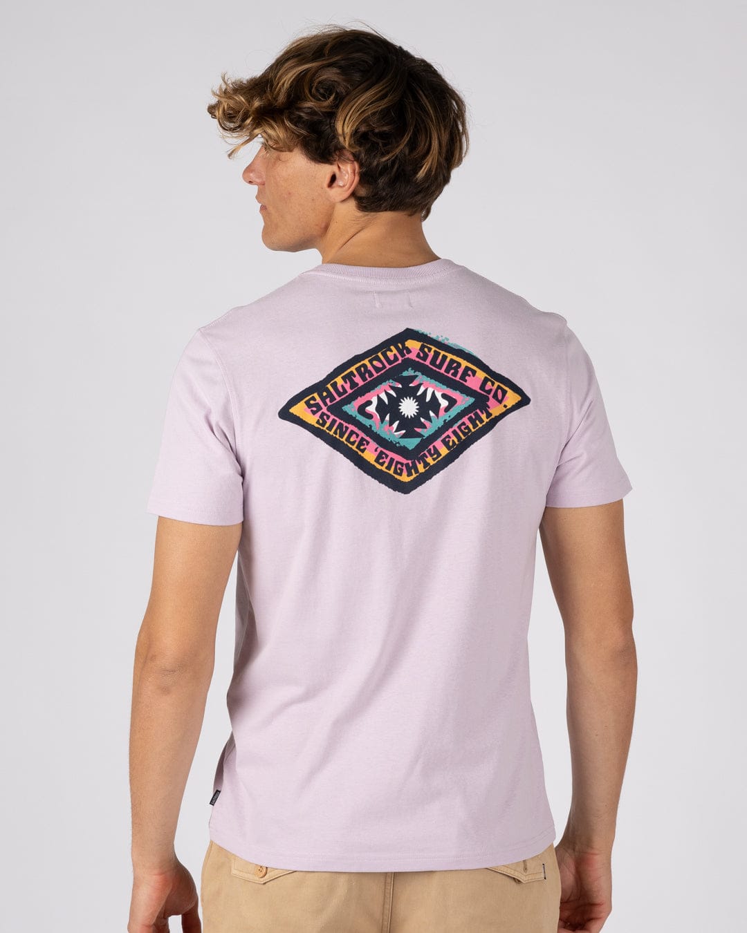 Offshore Mens Short Sleeve T-Shirt in Purple