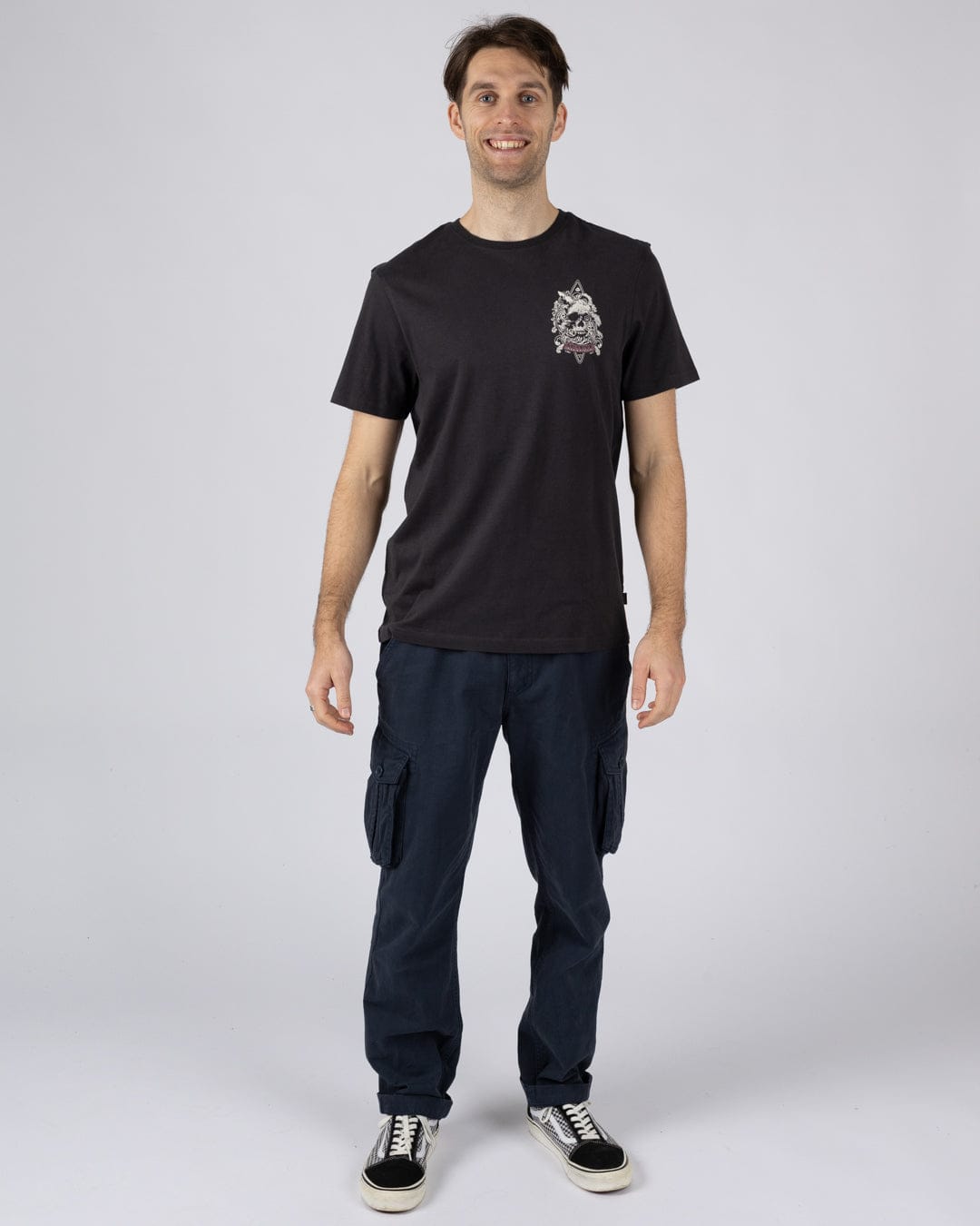 Dark Water Mens Short Sleeve T-Shirt in Dark Grey