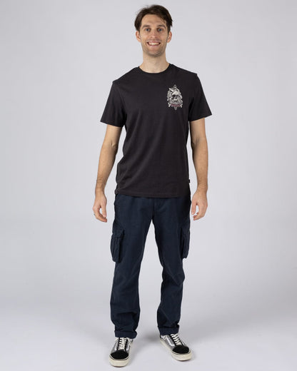 Dark Water Mens Short Sleeve T-Shirt in Dark Grey