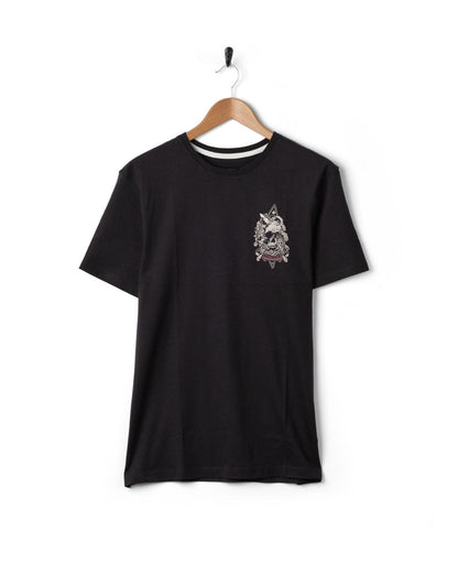 Dark Water Mens Short Sleeve T-Shirt in Dark Grey