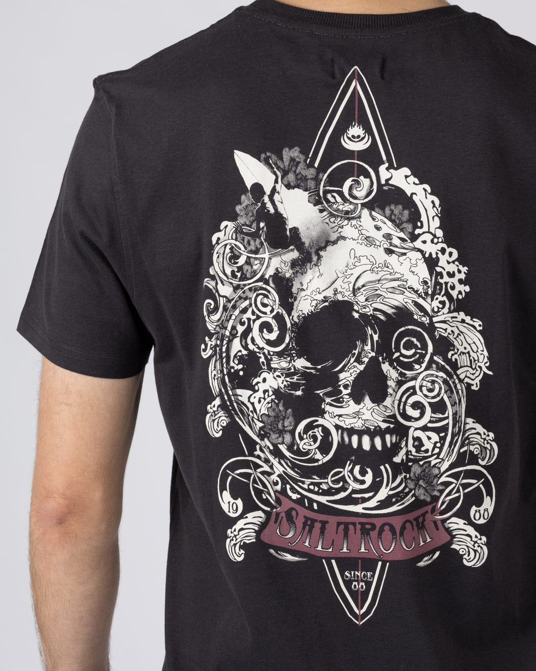 Dark Water Mens Short Sleeve T-Shirt in Dark Grey