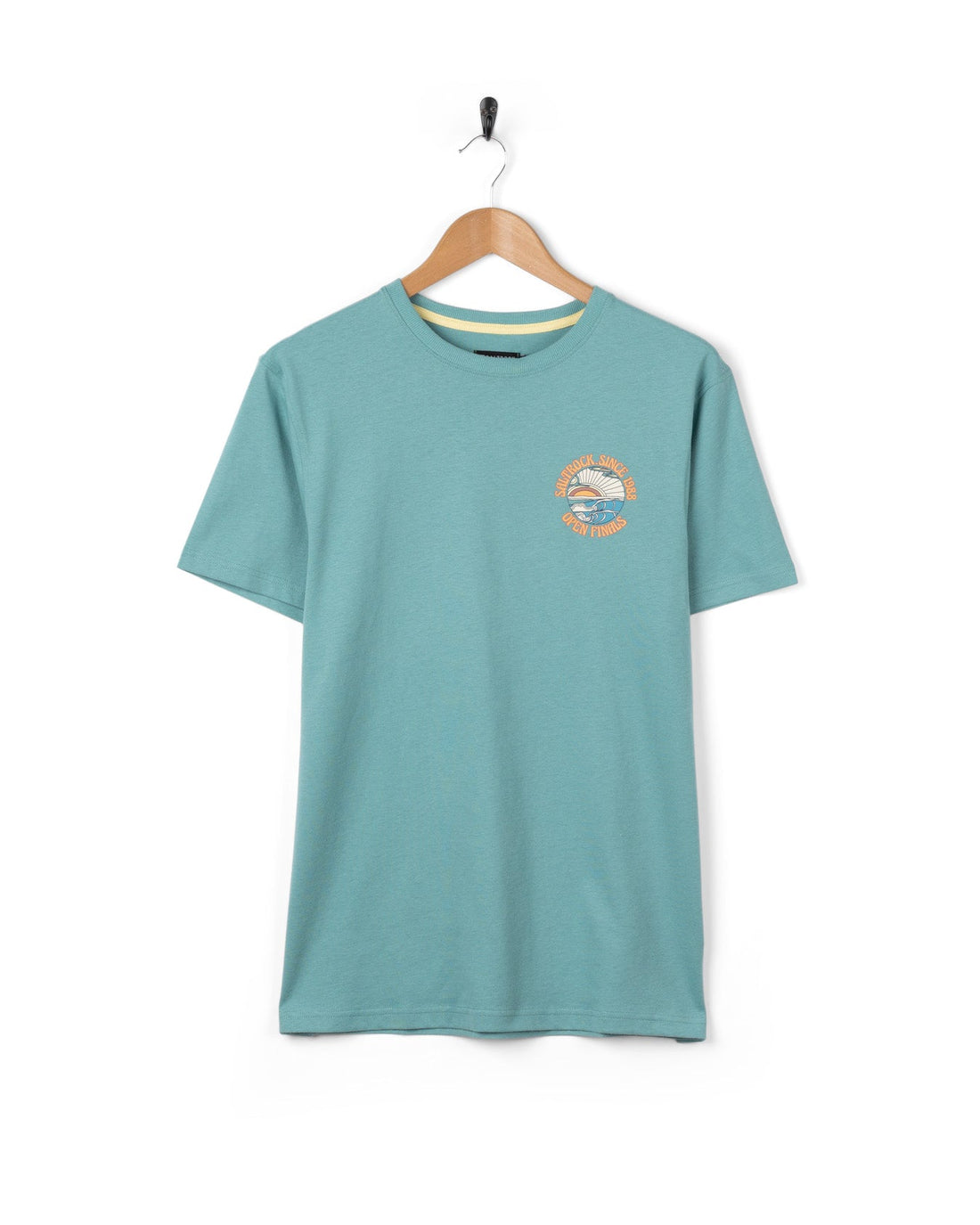 Open Finals Mens Short Sleeve T-Shirt in Blue