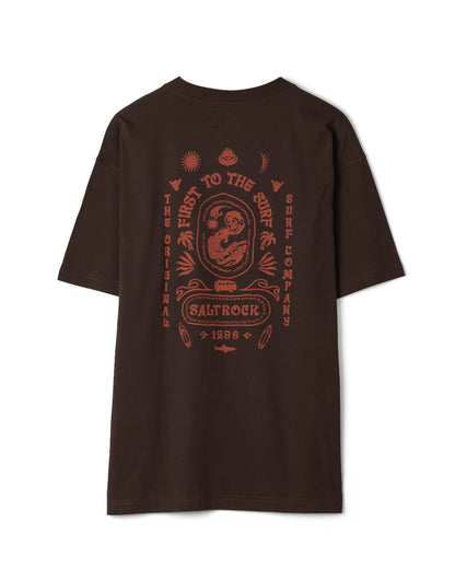 Cult Mens Oversized T-Shirt in Brown