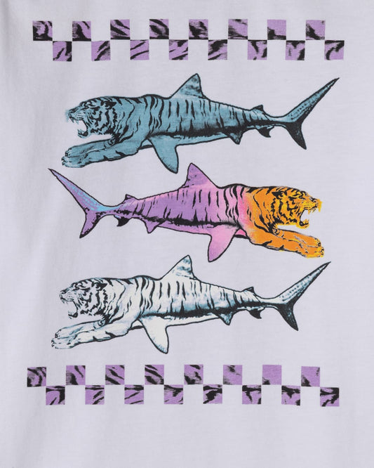 Tiger Trio Kids Classic Short Sleeve T-Shirt In White Tiger Trio