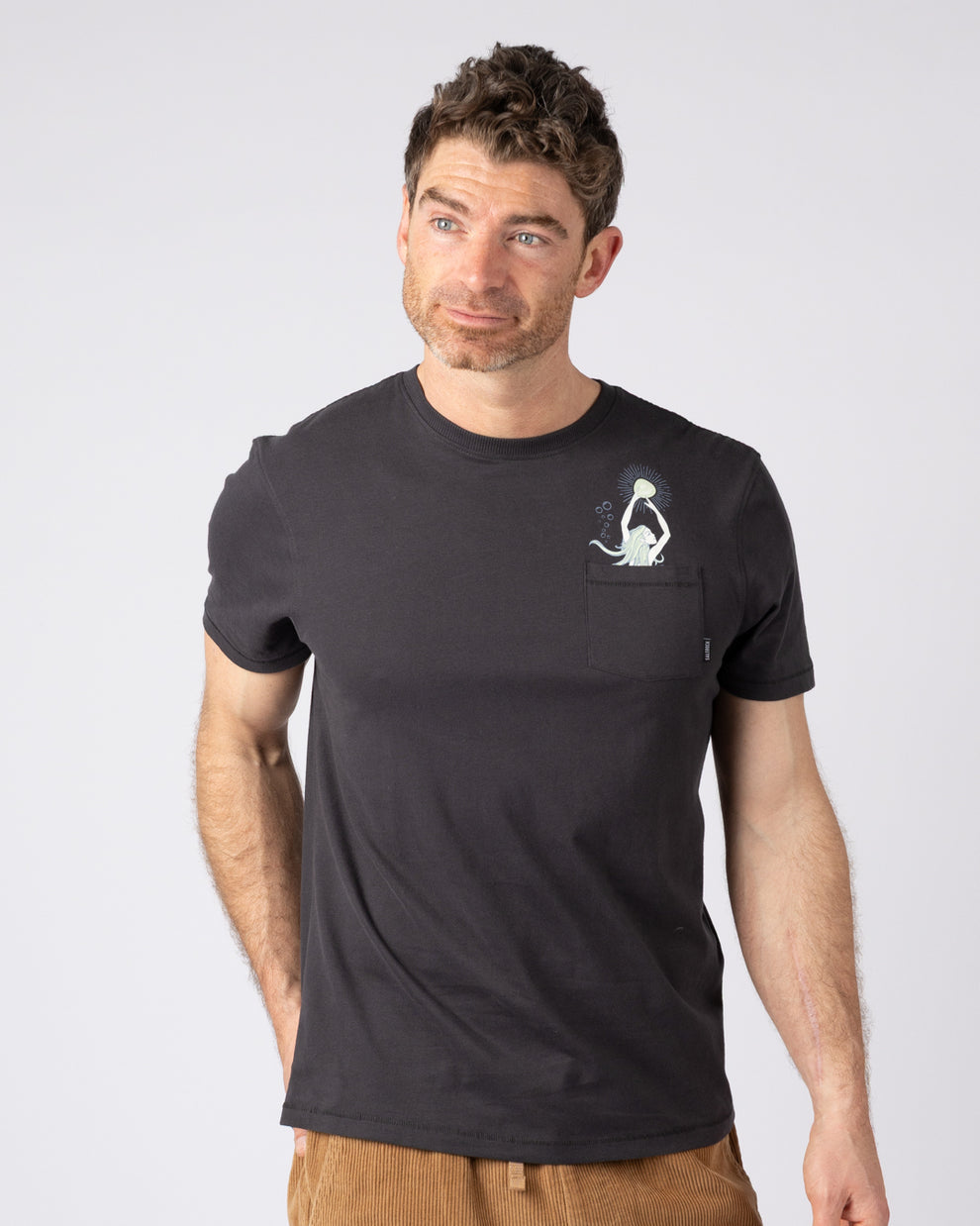 Mermaid Rise - Mens T-Shirt - Dark Grey
